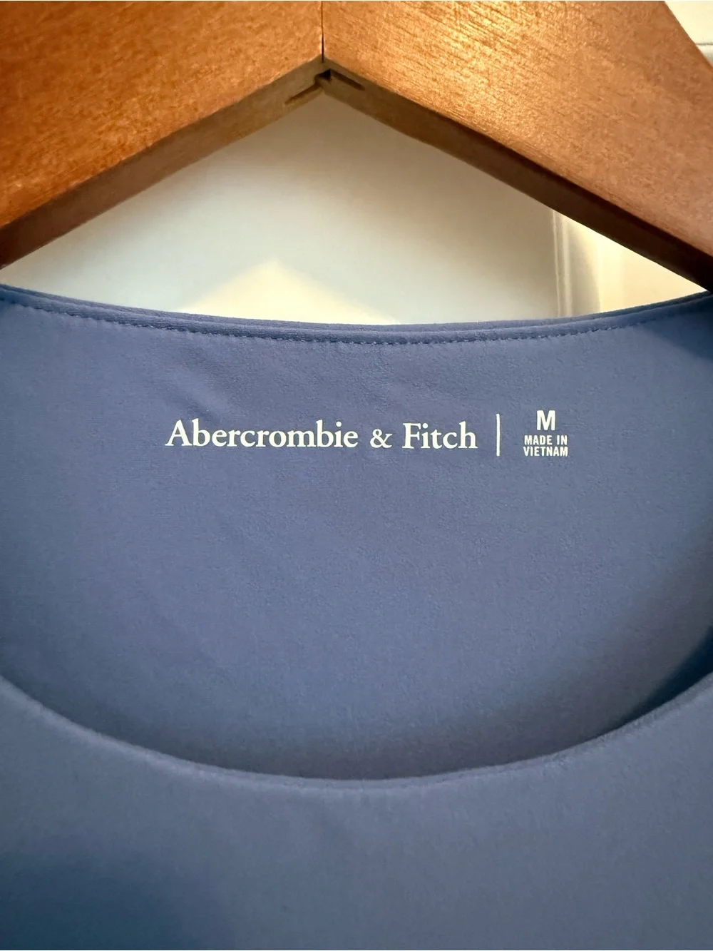 Abercrombie & Fitch Soft Matte Seamless Tee Bodysuit Blue Size Medium NWT